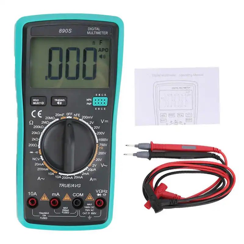 

multimeter 890S 10A 1000V Intelligent Multimeter Voice Broadcast High-Accuracy AC DC Multi-Function Digital Voltage
