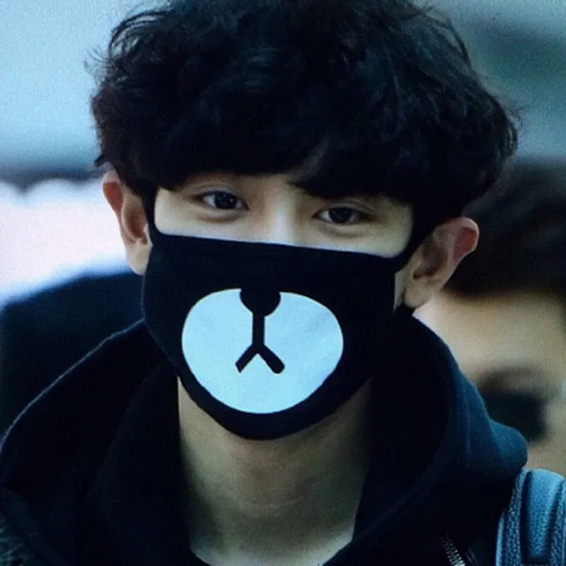 Kpop маска для лица с рисунком зубов муфельной пыле в Корейском стиле маски со ртом