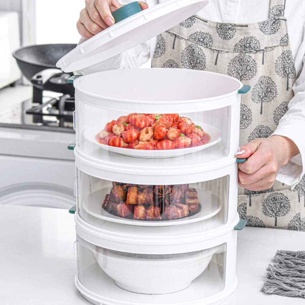 

Multi-layer Food Cover Transparent Food Prevention Cover for Home