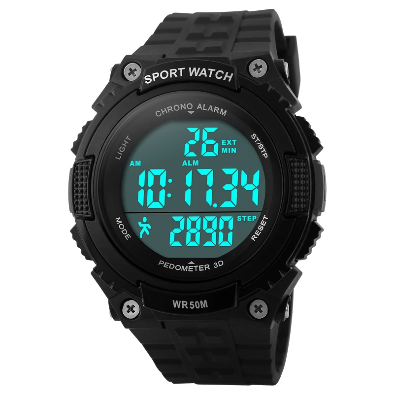 Мужские спортивные водонепроницаемые электронные часы 2020 для езды на открытом