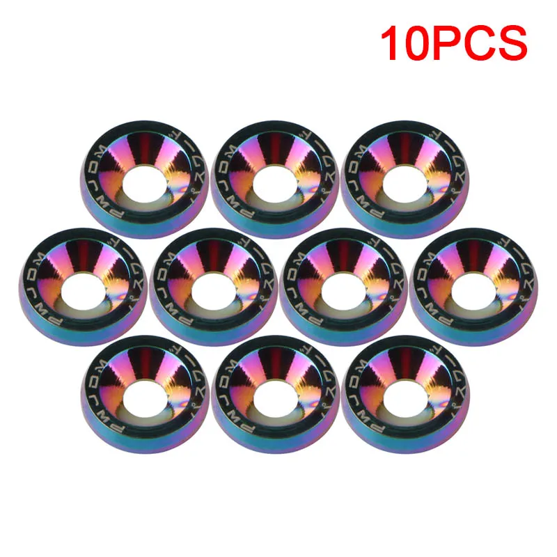 Алюминий 10 шт. автомобиль изменение шестигранные крепежные детали крыло шайба