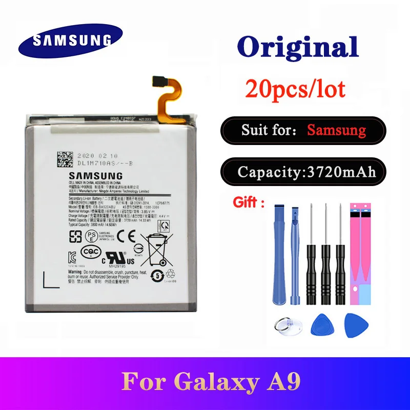 

20pcs/lot Orginal Battery EB-BA920ABU For Samsung Galaxy A9 2018 A9s A9 Star Pro SM-A920F A9200 Phone Battery +Tools 3800mAh