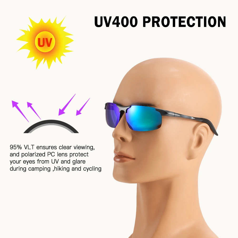 Велосипедные солнцезащитные очки UV400 Защитные с поляризованными линзами для