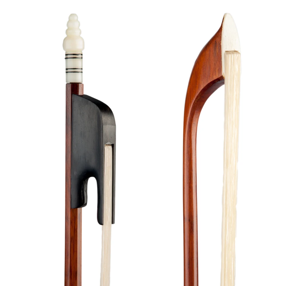 

4/4 Violin Fiddle Bow Snakewood Ebony Frog Sheepskin Wrapping Horsetail Hair