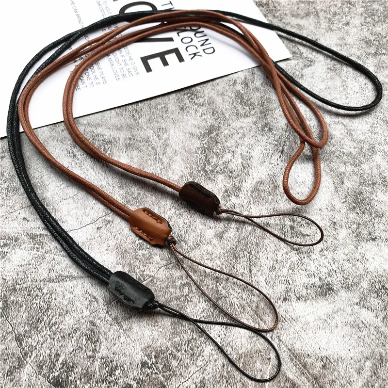 

10Pcs Leather Lanyard For Keys Nylon Mobile phone Strap Wrist Rope Hanging Neck Rope Accessories for Camera GoPro String Holders