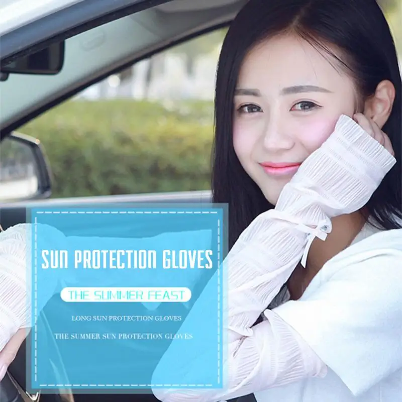 

1 Pair Elegant Arm Sleeves Lovely Sun UV Protection Women Arm Covers Running Cycling Arm Warmer Bicycle Sleeves