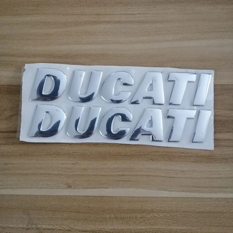 Наклейки с эмблемами 3D серебряные светоотражающие логотипы мотоциклов Для Ducati