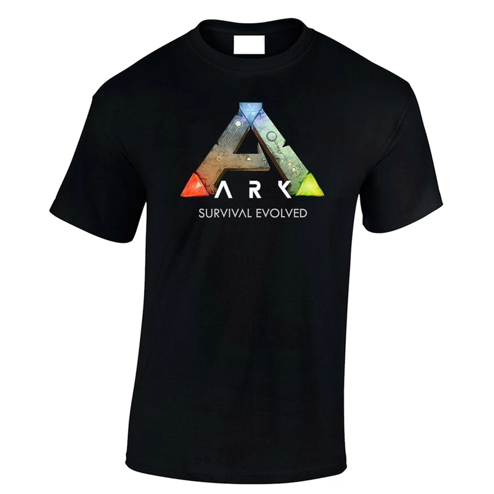 Мужская черная футболка с логотипом Ark Survival Evolved одежда для игры Ps4 Pc Xbox One Uk