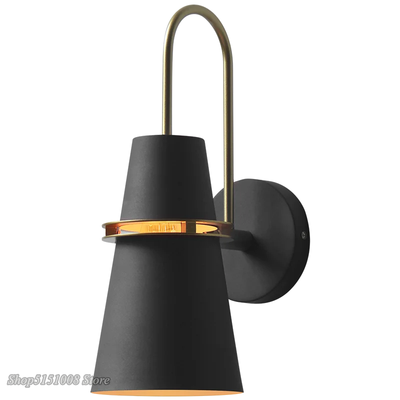 Macaron Железный Абажур настенный светильник в форме рога Настенный Бра