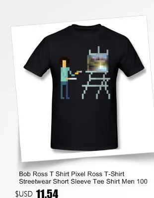 Футболка Bob Ross футболка BOB ROSS NO eraps HAPPY accident Милая футболка с принтом модная футболка с коротким рукавом большого размера