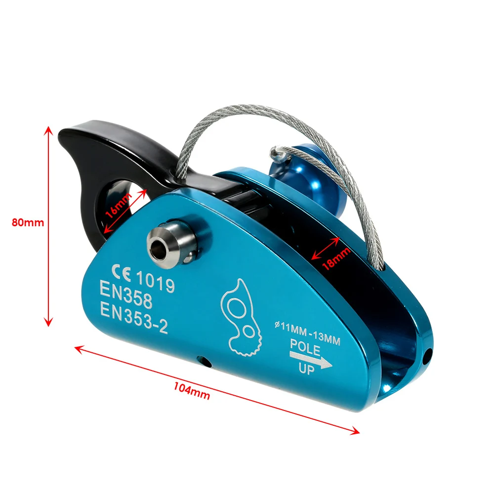 

Lixada Rock Climbing Fall Protection Rescue Rope Grab Aluminum with Spring Tensioned Pin Easy Rope Installation