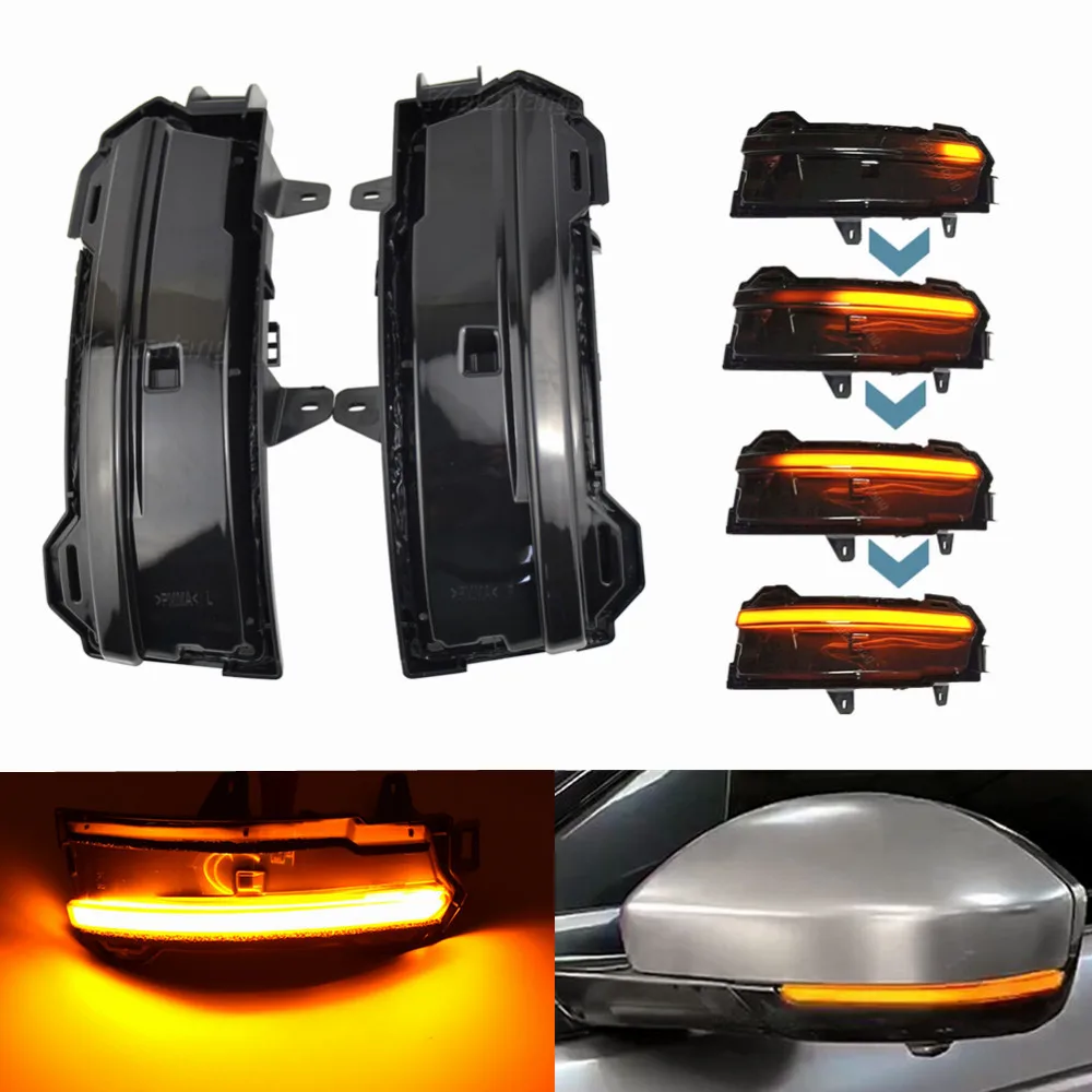 2X Динамический светодиодный боковой светильник для зеркала указатель поворота