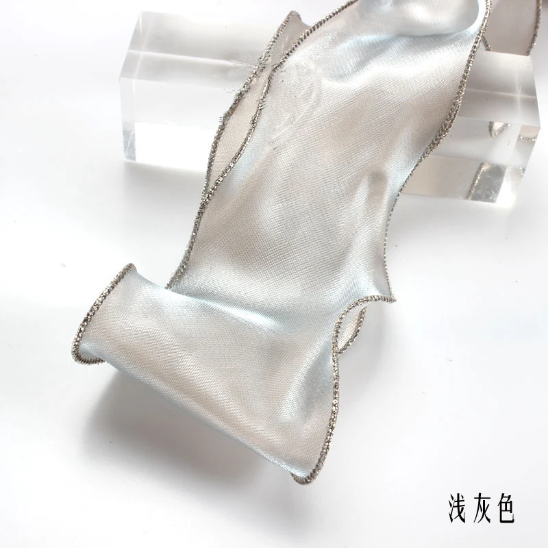 Новинка 10 метров двухцветная блестящая подарочная лента из органзы ручная