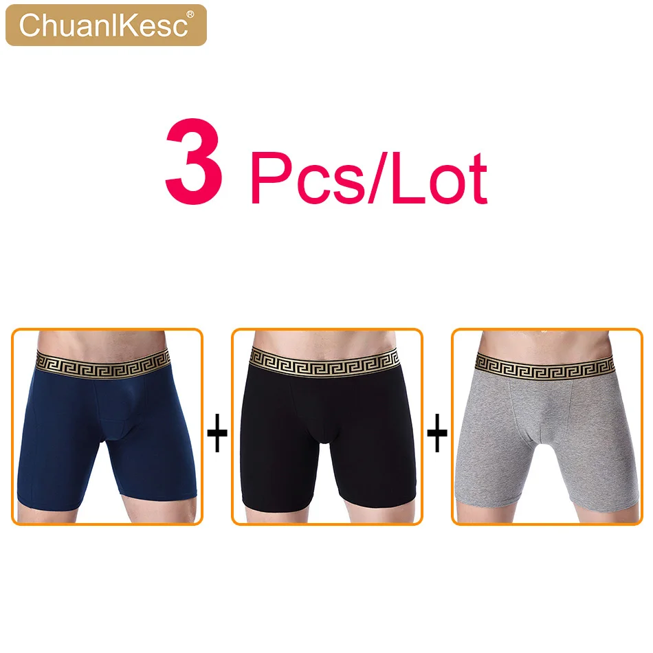 

Мужские длинные трусы-боксеры мужские все хлопковые брюки противоизносные ногу большой Размеры бег нижнее белье, нижнее белье, удобные, мод...