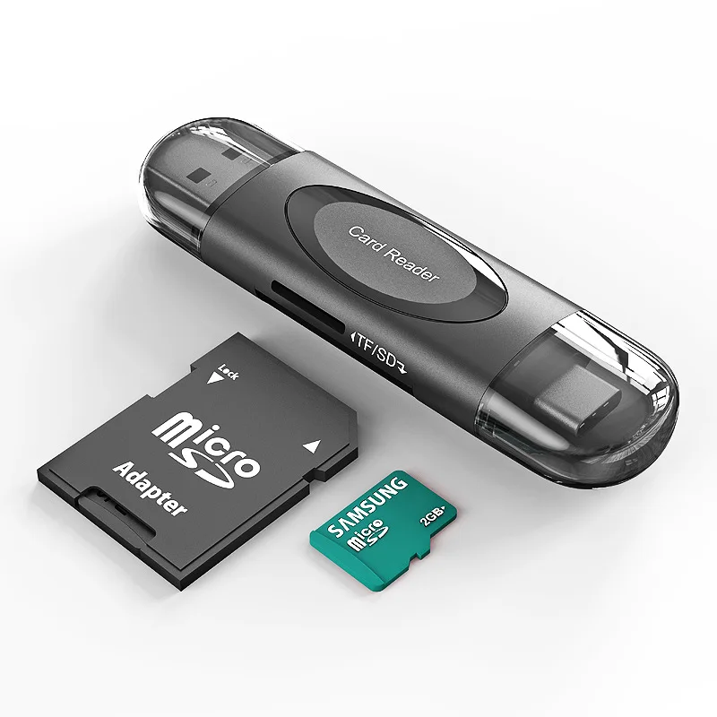 Hannord USB 3 0 кардридер 2 в 1 Type C адаптер TF SD OTG для компьютерных смартфонов|Картридеры|