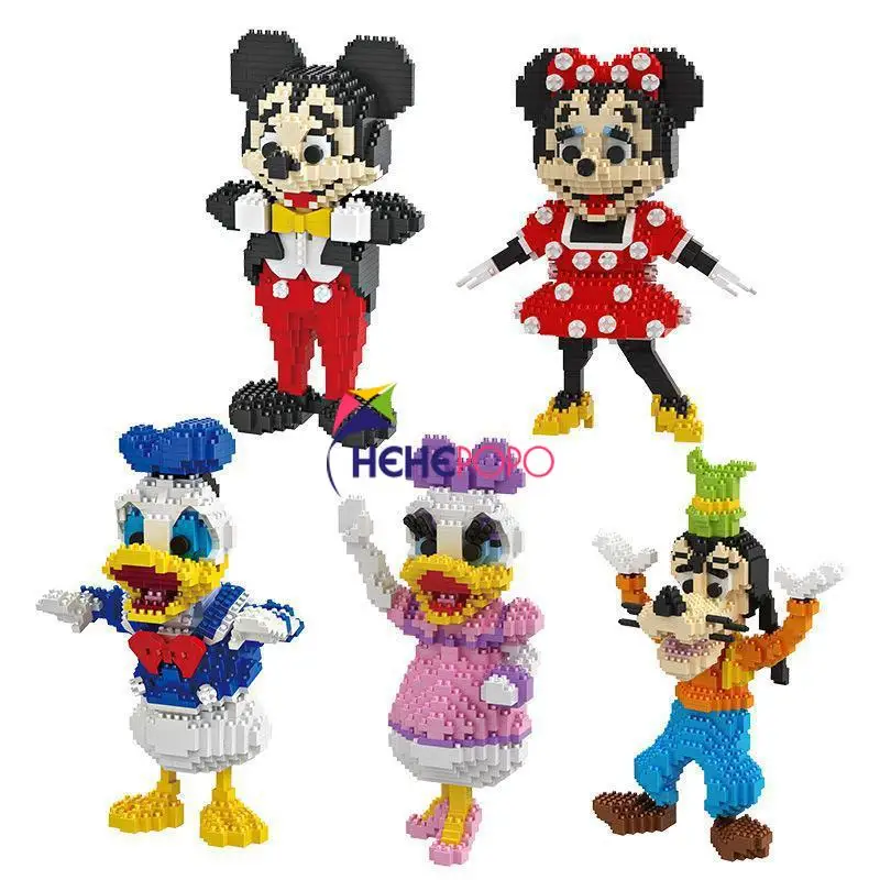 

1378pcs 9053 Disney Cartoon Figure Micky Blocks Cute Anime Figure Model Kids Diamond Block Toys for Children Gifts