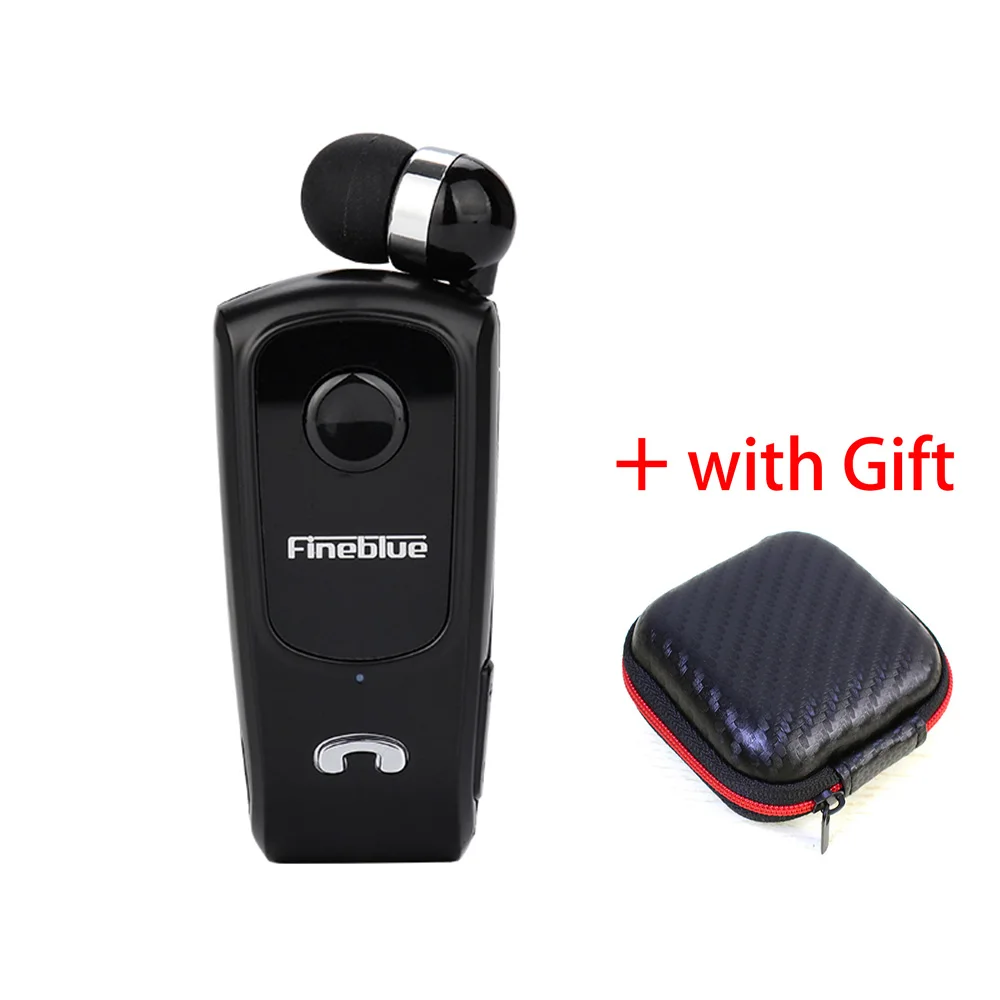 FINEBLUE F920 беспроводные наушники Bluetooth Handsfree наушники гарнитура звонки напоминают вибратор носить пульт на прищепке для телефона с микрофоном - Цвет: Black no box