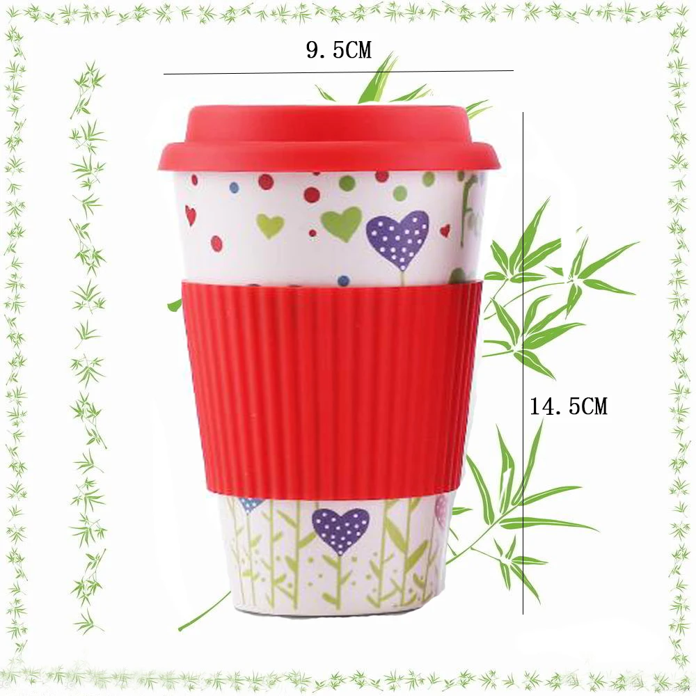 400 мл кружки многоразовые из бамбукового волокна кофейные с изоляцией кружка для