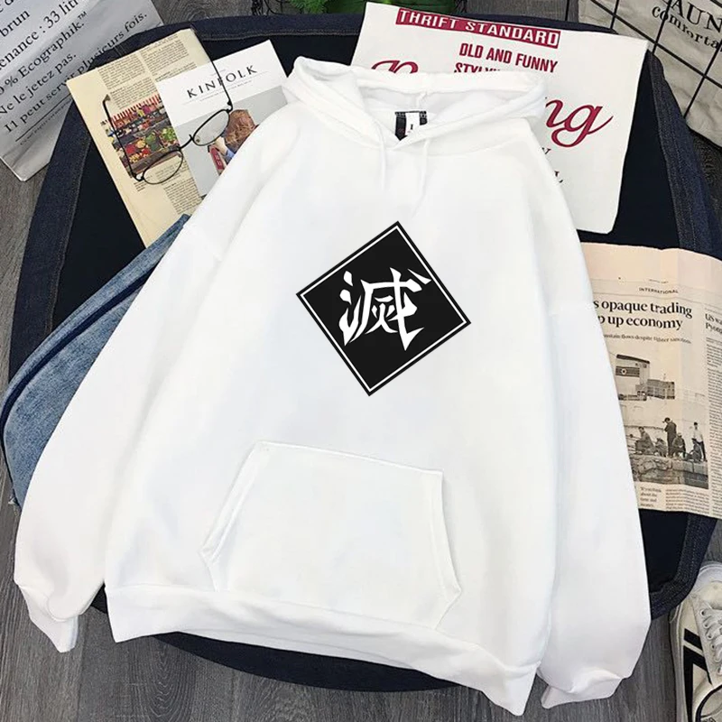 

Kimetsu No Yaiba Autumn Men women Hoodie Hot Sale Ghost Killed Team Logo Graphic Pullovers Fashion Cartoon Harajuku Ropa Hombre