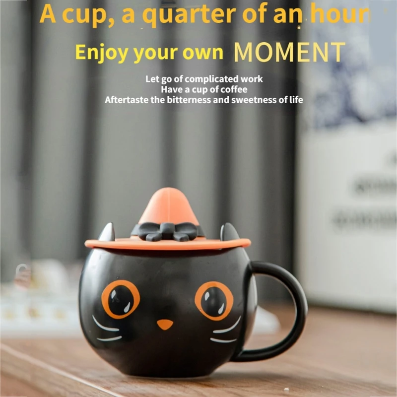 

Персонализированные милые таинственные черные фотообои для Хэллоуина кофейные фотообои для семейных пар подарки на день святого валентин...