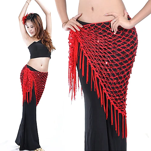 Кисточка танец живота треугольная Шаль Обертывание хип шарф танцевальная одежда