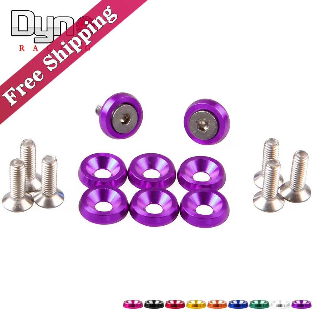 Бесплатная доставка 8 шт. алюминиевых автомобильных крыльев мойки и болты для honda