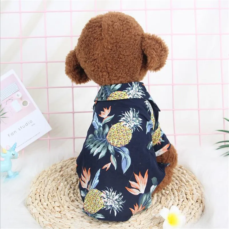 

Summer Dog National Style Clothes Hawaiian Style Shirt Handsome Clothes New Pet Supplies Print Cat Pet Cute Spring Bach