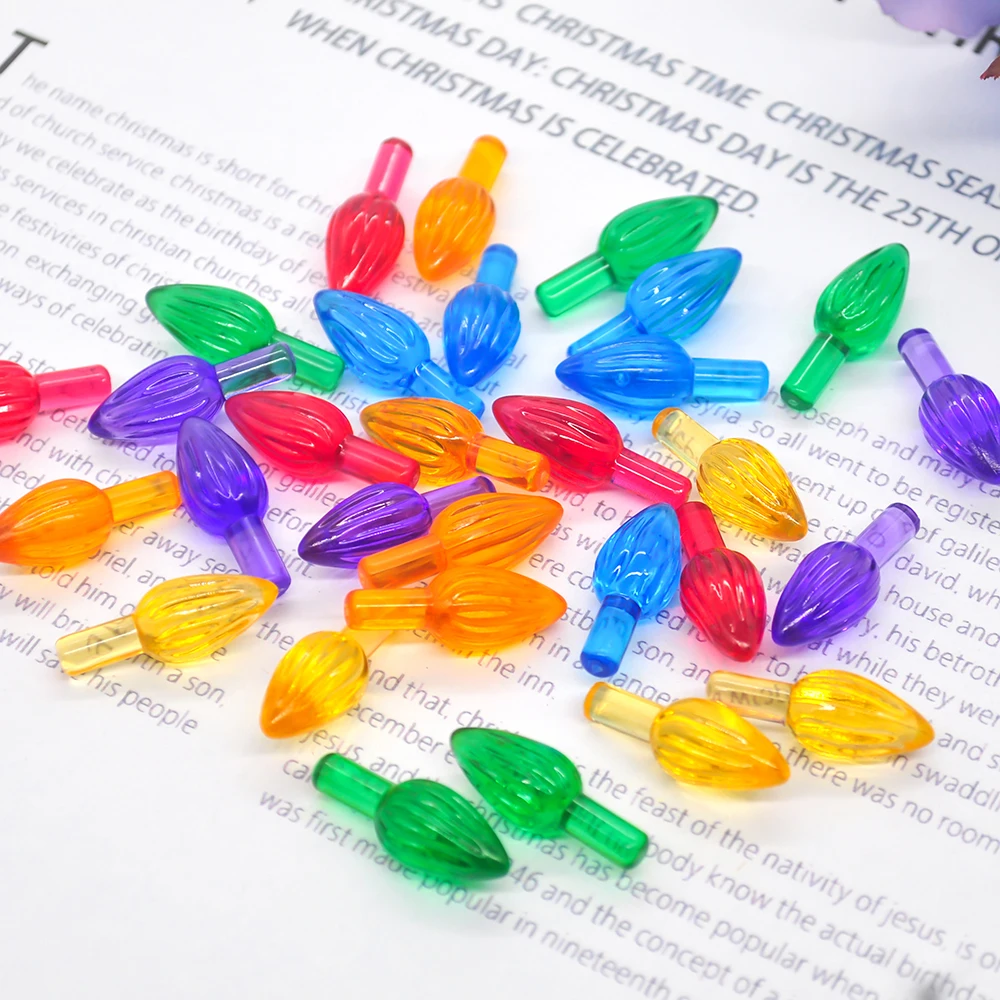 24 шт. многоцветная лампочка керамическая Рождественская елка ручной работы