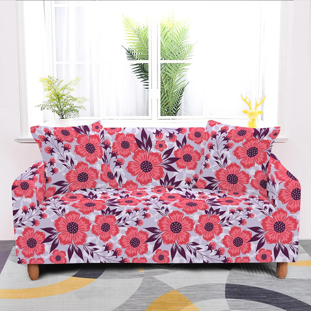 Стрейч с цветочным принтом чехлы для диванов эластичные протектор мебели чехлов