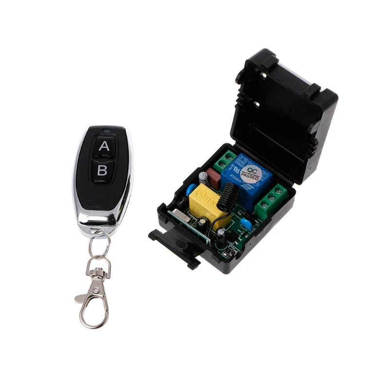 

AC 220V 10A 1CH RF 433MHz Wireless Remote Control Switch Receiver + Transmitter Kit 19QA