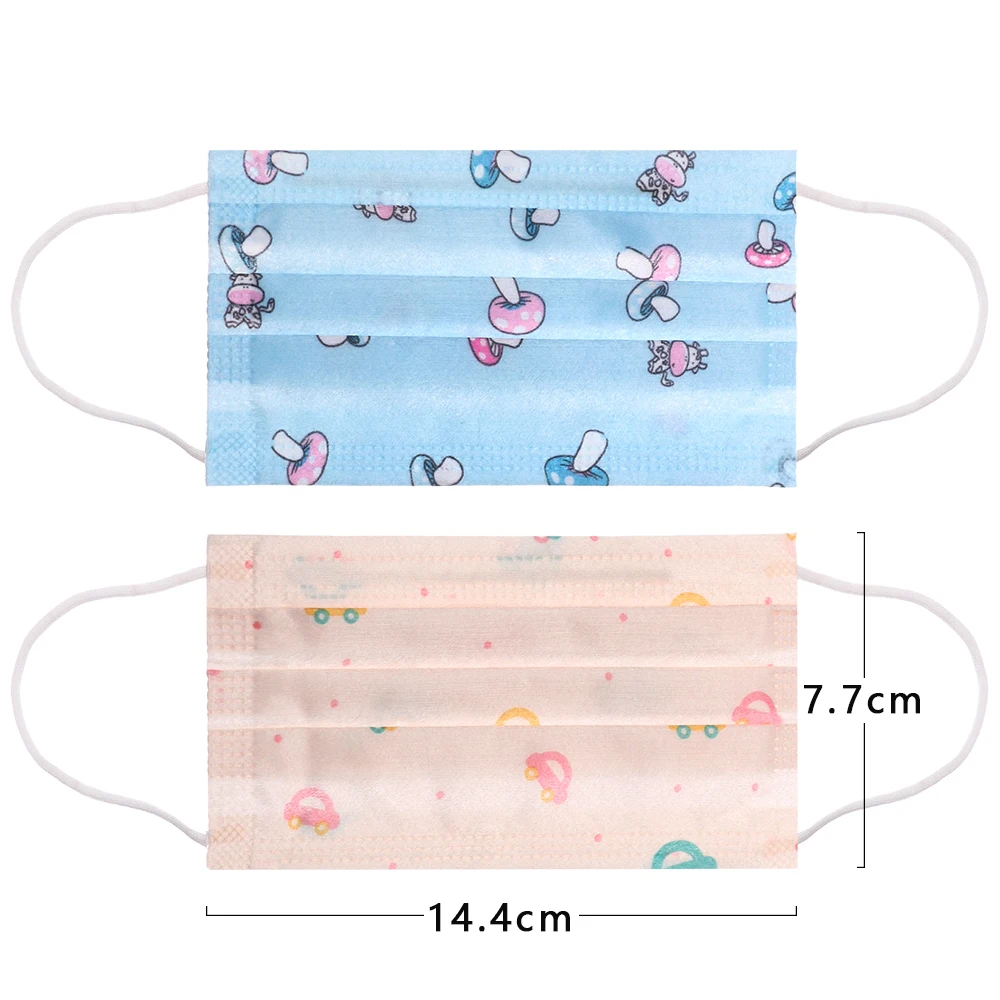 3 слойная защитная маска для рта детская мультяшная нетканые пылезащитные