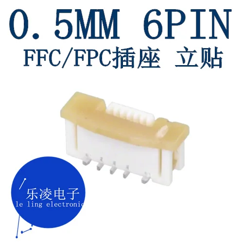 Бесплатная доставка 0 5 мм 6P FFC/FPC 6PIN 0525590652 52559-0652 10 шт. | Электронные компоненты и