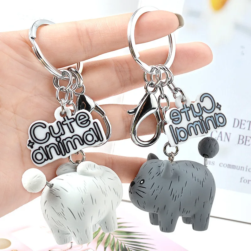 2020 новый силиконовый брелок с кошечкой милый для ключей модный кошечка хомяк Shih