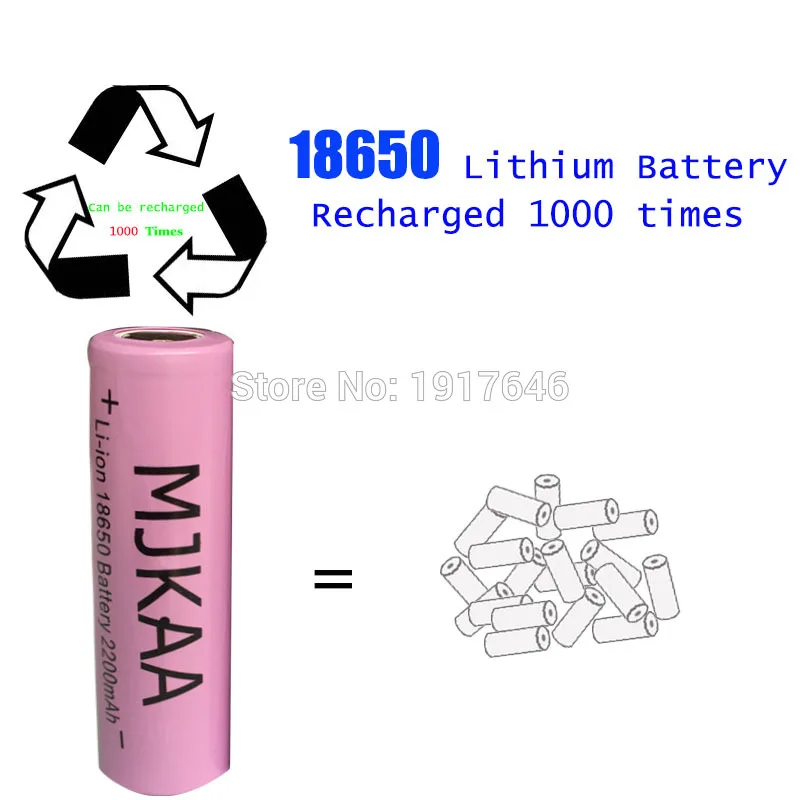 Литий-ионный аккумулятор 4x1865 0 (не AA) 3 7 в 2200 мАч для внешнего аккумулятора 18650 |
