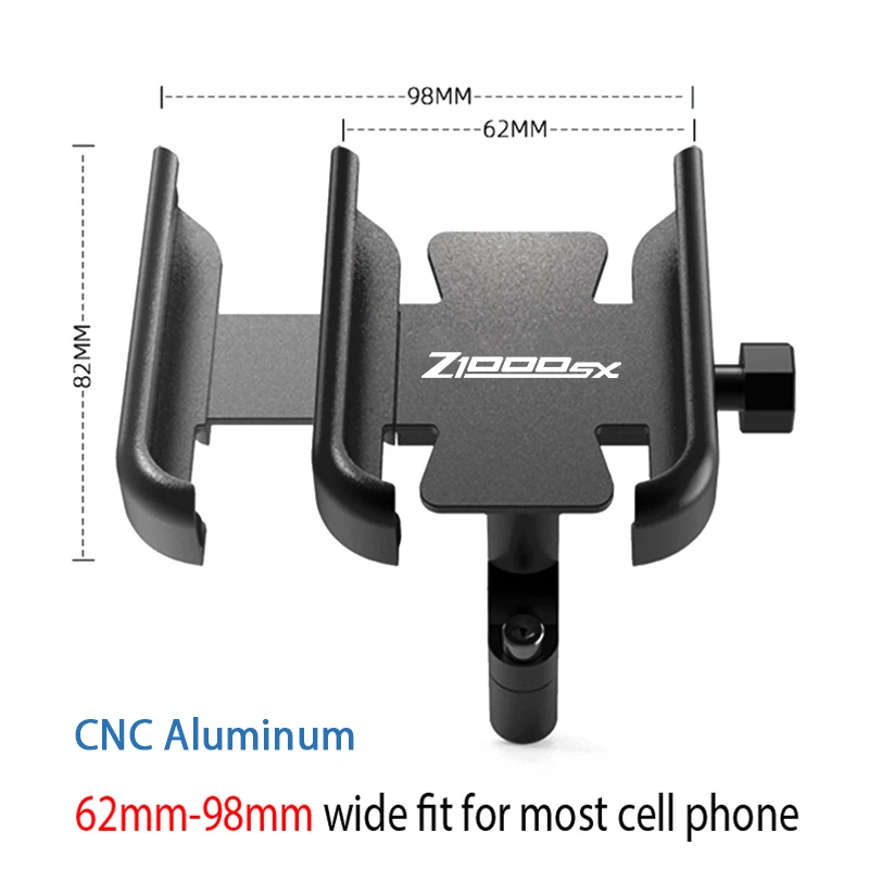 logo z1000sx for kawasaki z1000sx z 1000 sx motorcycle parts cnc handlebar rearview mirror mobile phone holder gps stand bracket free global shipping