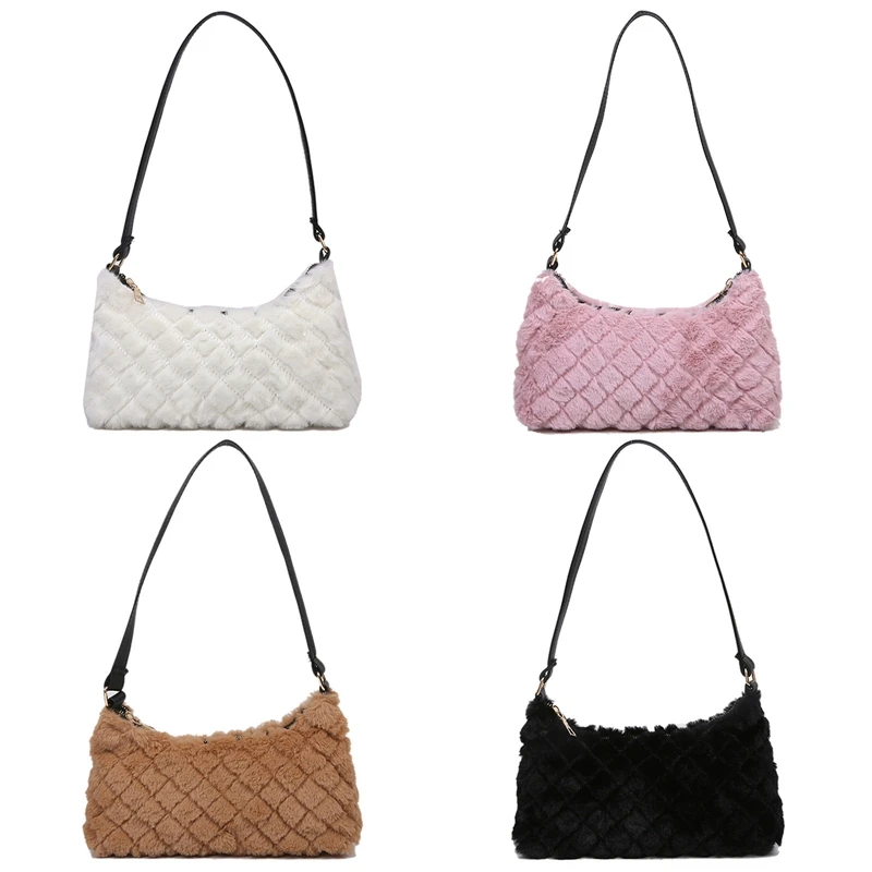 

Fashion Exquisite Shopping Bag Women Chain Handbags Solid Lattice Pattern Travel Simple Shoulder Underarm Bag