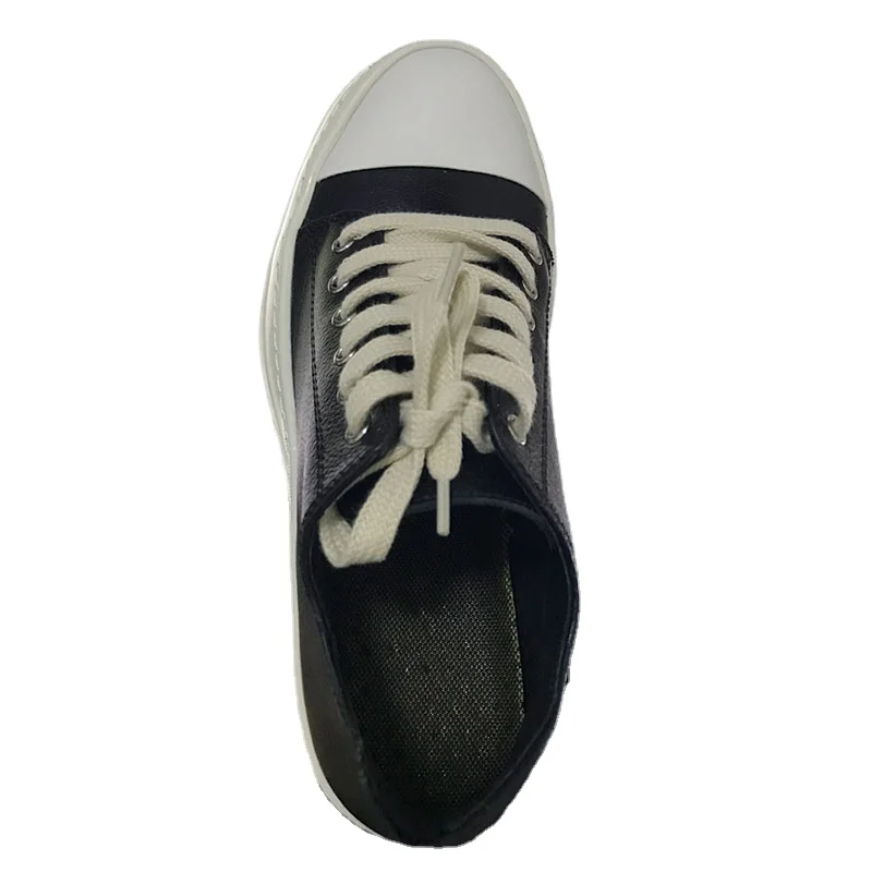 Men Casual Thick Platform Genuine Leather Shoes Male Women Couple Streetwear Hip Punk Gothic Red Black Cow | Обувь