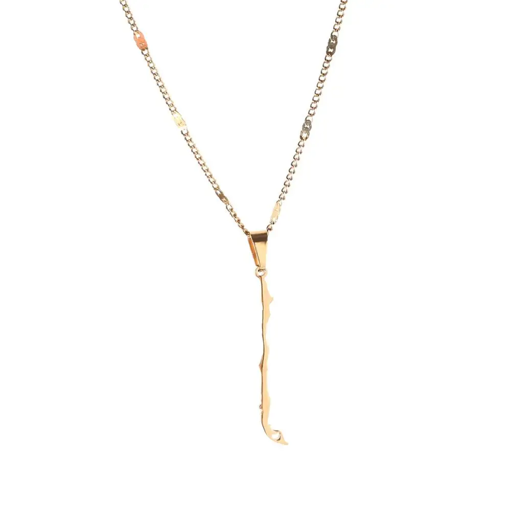 Цепочка с подвеской в виде карты Чили из нержавеющей стали | Украшения и