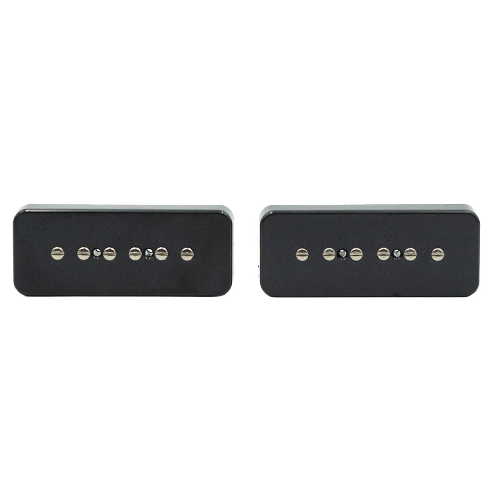 2Pcs Soap Bar Electric Guitar Pickups Black 50mm/52mm with Screws Springs Luthier Supply | Parts &amp Accessories