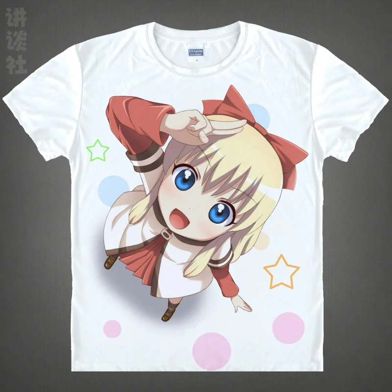 Футболка с аниме рисунком Юри аказа Акари тошиноу Kyouko топы для косплея забавная