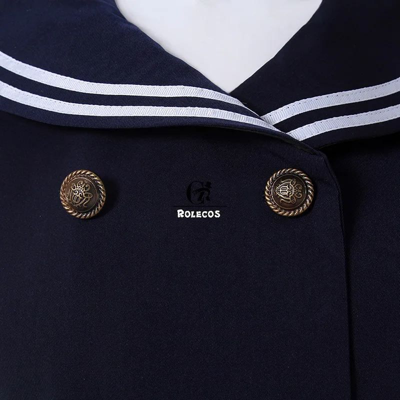 ROLECOS японская JK школьная форма матроска Косплей костюмы темно синее длинное