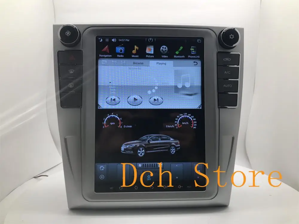 Автомобильный DVD плеер Tesla Style с экраном 10 4 дюйма большим вертикальным Android 9 0 GPS