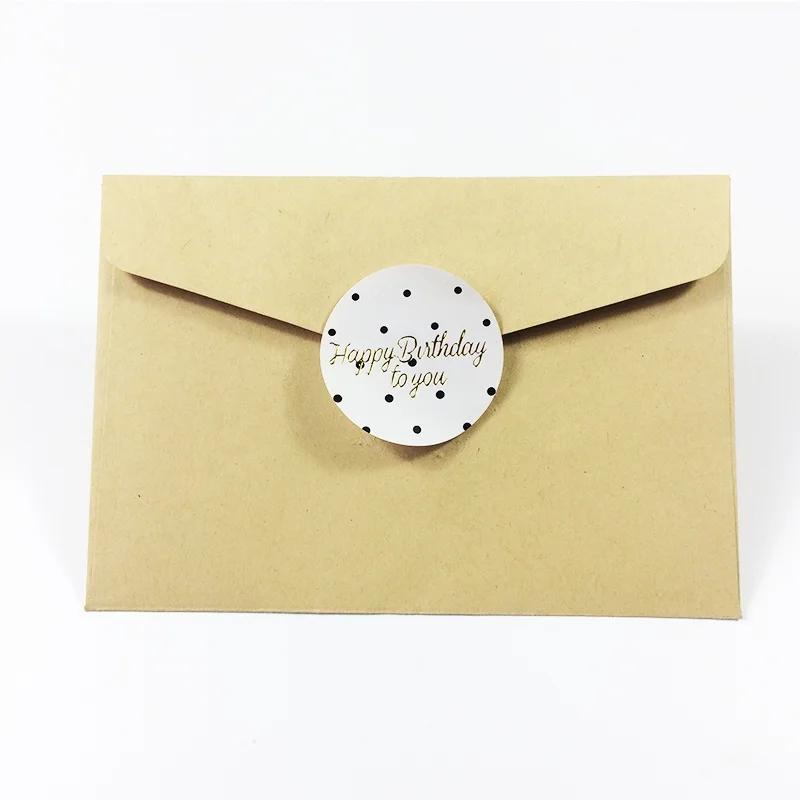 Круглые милые черные/белые золотые пожелания для вас наклейки сделай сам