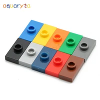 aquaryta 100pcs plate modified 1 x 2 with 1 stud 3794 diy block assemble particles brick set gift for children