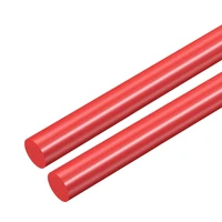 uxcell plastic round rod polyoxymethylene rods 15mm dia 50cm length engineering plastic round bars 2pcs red