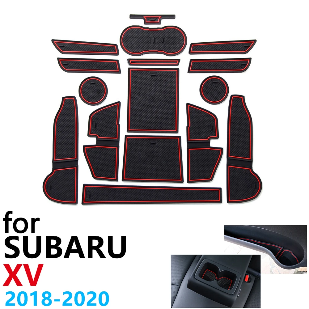 

Anti-Slip Rubber Cup Cushion Door Groove Mat for Subaru XV 2018 2019 2020 Crosstrek WRX STI Non-Silp Accessories Mat for Phone