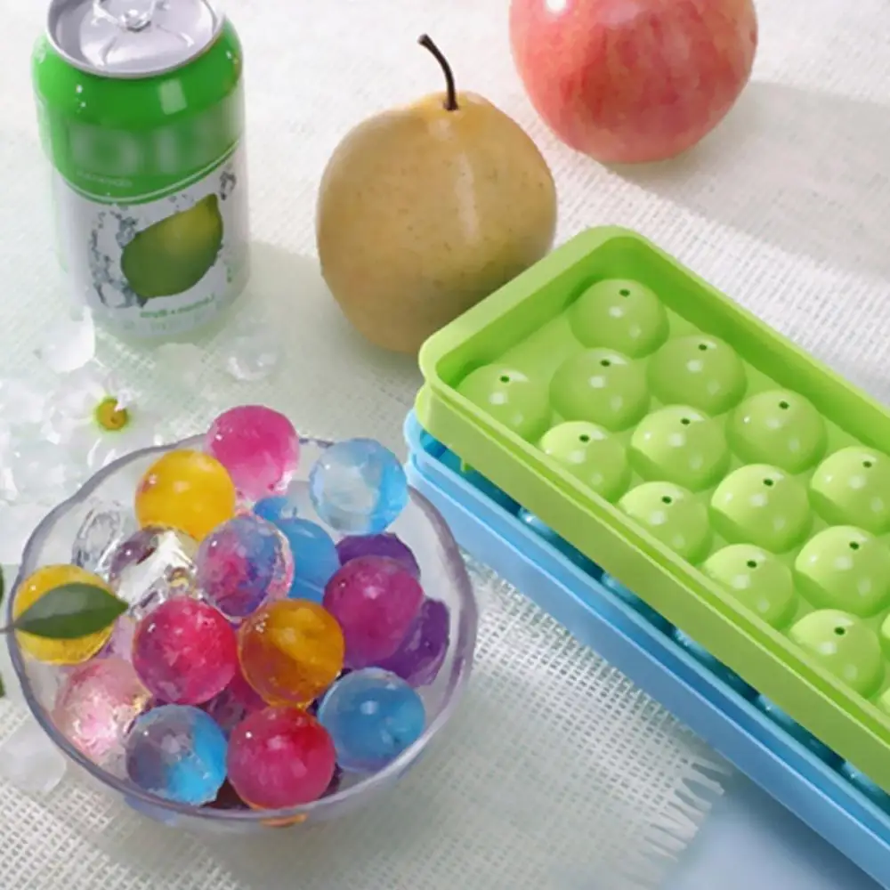 Высококачественная пластиковая форма для льда 14 ячеек круглая с гибким выпуском