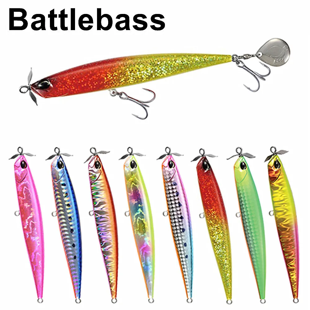 

Sinking Spoon Pencil Fishing Lure Whopper Fullwater Hard Bait Weight27g Double Hooks Pesca Saltwater Lures For Perch Fish Tackle