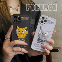 Pokemon Cartoon Pikachu Kawed Soft Back Cover Phone Case For IPhone 13 11 12 Pro Xs Max XR SE X 7 8 Plus Y2k Aesthetic Huawei P