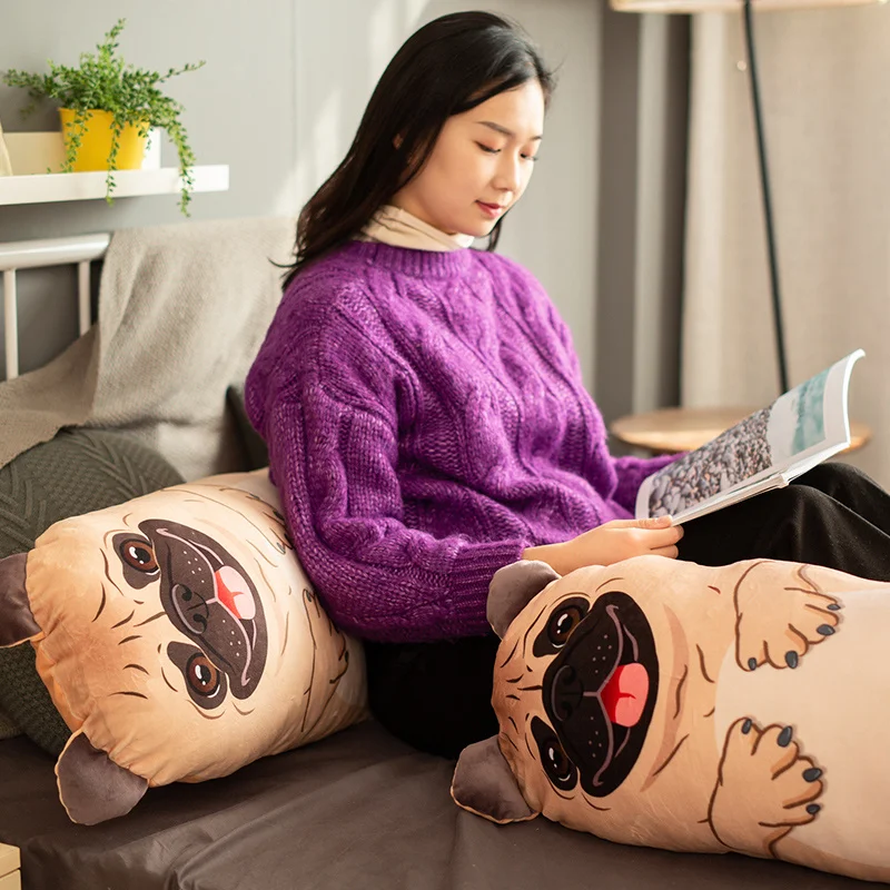 Популярная плюшевая подушка с длинными животными милый пес Шарпей Серый слон